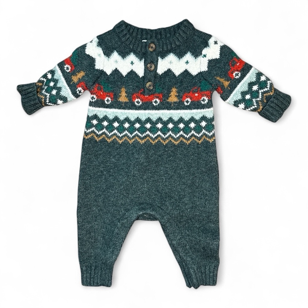 Christmas Knit Romper 0/3M